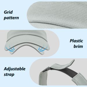 Chapeau ouvert sur le dessus de style nouveau pour les voyages - Chapeau de soleil avec logo imprimé en broderie. Chapeau pare-soleil en tissu pour escalier - Product Image 4