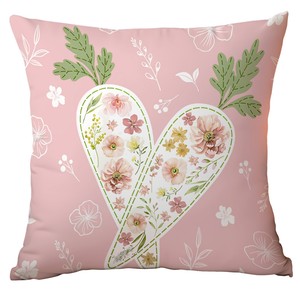 Housses de coussin modernes tissées carrées à motif floral <span class=keywords><strong>Lapin</strong></span> de Pâques, décoratives, rose printanier, pour la <span class=keywords><strong>maison</strong></span> - Product Image 3