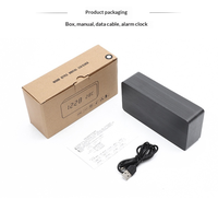 Reloj Despertador LED Moderno para Decoración del Hogar, Reloj de Pared Decorativo de Madera Portátil y Elegante con Alimentación USB y Batería