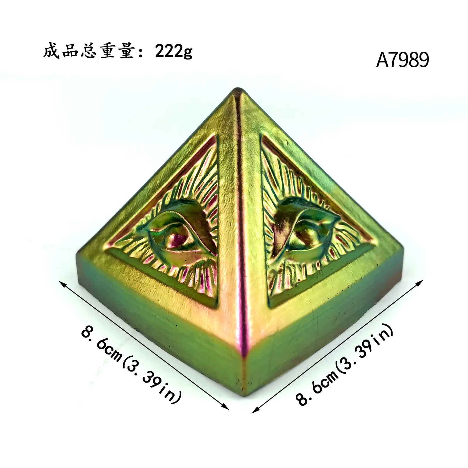 Molde de silicone olho de pirâmide demon 3d, a7989, decoração de casa, faça você mesmo