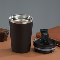 Tazas de café de viaje al aire libre a prueba de fugas de acero inoxidable de doble pared termo tazas de vacío logotipo personalizado impreso 320ml