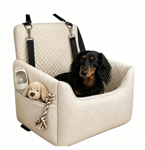 Siège auto réglable pour chien, lit de voyage pour animaux de compagnie, chiot, avec housse et coussin amovibles et lavables, rehausseur de siège arrière pour chien - Product Image 1