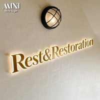 Lettres murales rétroéclairées en anglais, lettres en acrylique miroir 3D, alphabet LED
