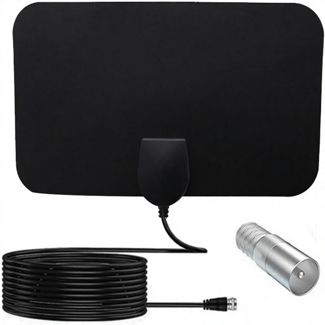 HD Digital TV Antenna for Smart TV Indoor Use-360 Signal Reception Supports 4K/1080p 75 Ohms Local Channels