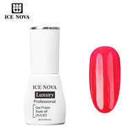 ICE NOVA Vin Caoutchouc Base Coat Rouge Glitter Shimmer Couleurs Base Gel 2in1 HEMA/TPO/HPMA FREE Gel Polish Base Épaisse Classique