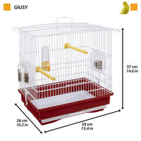 GIUSY cane et petite Cage d'oiseau exotique