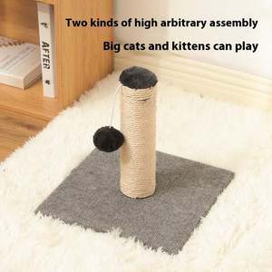 Poste rascador moderno y alto para gatos con bola colgante, Premium Basics, árbol rascador de sisal para gatitos, estructura de escalada para gatos de interior - Product Image 4