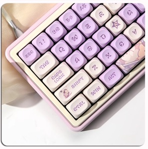 Mềm Dễ Thương Thỏ Keycap Moa hồ sơ PBT nhuộm thăng hoa 130key cho 61/75/87/98/108 Bàn Phím Cơ khí DIY tùy chỉnh ODM/OEM - Product Image 4