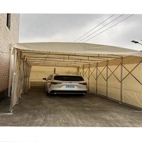 Abri de stockage pliant moderne en métal et PVC, à ouverture coulissante, pour garage extérieur, abri de voiture et entrepôt - Meilleures ventes