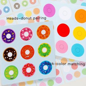 Boys Girls New Wood Donuts Mold Board Game Matching Preschool Learning Educational Games for Kids - Product Image 4