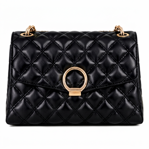 Viral Trendy Luxury Genuine Leather Quilted Vintage Autumn Winter Shoulder Bag Womens Fashion <b>Handbag</b> <b>Gold</b> Chain Crossbody Bag - Product Image 1