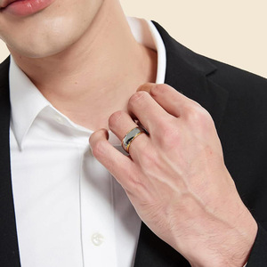 <b>Tungsten</b> Carbide Two Tone Gold Ring 6mm Round Wedding Band Unisex Fashion Jewelry - Product Image 4