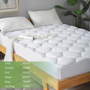 <span class=keywords><strong>Surmatelas</strong></span> en microfibre blanche en gros, poche profonde de 8 à 21 pouces, <span class=keywords><strong>ultra</strong></span> doux, matelassé, pour dortoir, maison et hôtel - Product Image 2