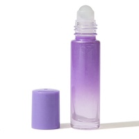 Flacon roll-on en verre rechargeable pour parfum, avec bille métallique, pour huiles essentielles et crèmes de soin, luxe 10ml, couleur et logo personnalisables