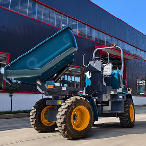 Kostenloser Versand 4 X4 Räder Mini Dumper Truck Frontlader mit KUBOTA Dieselmotor Hydraulik zum Verkauf - Product Image 4