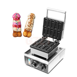 Machine à Snack commerciale, prix le plus bas, Machine à gaufres électrique personnalisée <span class=keywords><strong>de</strong></span> 10 pièces <span class=keywords><strong>en</strong></span> <span class=keywords><strong>forme</strong></span> <span class=keywords><strong>de</strong></span> <span class=keywords><strong>bite</strong></span> avec prix d'usine - Product Image 1