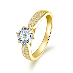 <b>Custom</b> Unisex Eternity 925 Sterling Silver Diamond Natural Fine Jewelry Engagement Ring - Product Image 4