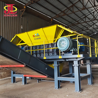 Broyeur de bois lourd, machine à broyer les palettes en bois à double arbre, machine de recyclage du bois