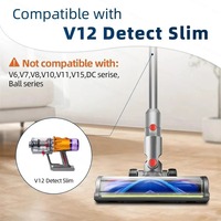 Compatible avec l'aspirateur Dyson V12 Detect Slim/V10Digital Slim avec lumière LED verte, adapté aux tapis et aux carreaux.