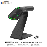 Lecteur de codes-barres sans fil Xincode 2D portable pour la livraison de colis, prix d'usine avec support X-36605G