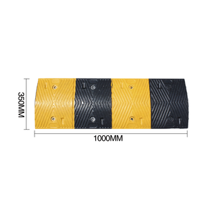 Tope de velocidad portátil de tráfico a la venta Calzada flexible Negro/Amarillo Caucho Industrial Road Bump Speed Hump Tire <span class=keywords><strong>Killer</strong></span> - Product Image 5