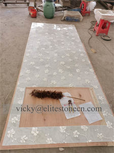 浅绿色条形大理石马赛克瓷砖后挡板厨房浴室墙壁项目手指KitKat哑光3d凹面大理石马赛克瓷砖 - Product Image 2