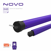 NOVO AC100-240V Motor Tubular Inteligente TUYA IP65 Impermeable con Detección de Obstáculos y Rebote para Persianas Motorizadas