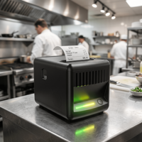 Imprimante thermique de reçus de cuisine 80 mm en gros d'usine ODM avec coupeur automatique LED, USB, LAN, RJ11, ESC POS pour restaurant MHT-P80E