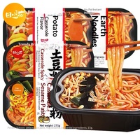 Mie Kentang Tian Xiaohua dalam Pot Tanah Liat, Mini Hot Pot Instan Siap Saji 20g/283g dalam Kemasan, Praktis untuk Memasak Sendiri