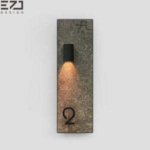 <span class=keywords><strong>Plaque</strong></span> <span class=keywords><strong>de</strong></span> numéro <span class=keywords><strong>de</strong></span> chambre d'hôtel personnalisée EZD en LED, signalétique <span class=keywords><strong>de</strong></span> chambre <span class=keywords><strong>de</strong></span> luxe texturée avec éclairage encastré pour hôtels et complexes hôteliers - Product Image 4