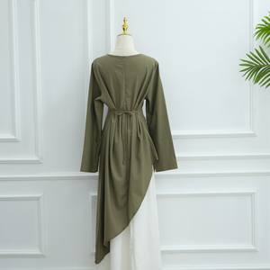 Lignes Исламская одежда, абайя, 2026, женская мусульманская индейка, женская льняная смесь, скромный комплект из 2 предметов - Product Image 2