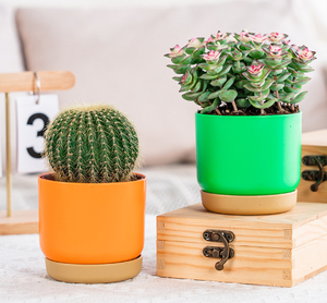 Haute Qualité En Plastique Recyclé Plante Pot De Fleur Conteneur Petit Imité En Céramique Blanc Auto Arrosage Planteur Pots pour Plante - Product Image 3