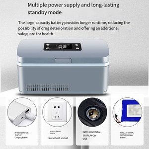 ChiYu Semiconductor - Glacière portable isotherme <span class=keywords><strong>pour</strong></span> insuline, mini-réfrigérateur <span class=keywords><strong>de</strong></span> <span class=keywords><strong>voyage</strong></span> 12V <span class=keywords><strong>pour</strong></span> voiture et maison, boîte <span class=keywords><strong>de</strong></span> refroidissement médicale rechargeable - Product Image 3