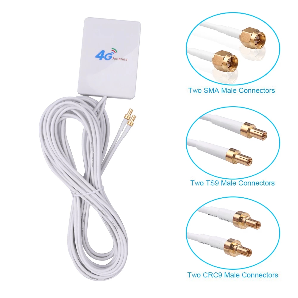2 м 3G 4G LTE роутер модем воздушная внешняя антенна с разъемом TS9 / CRC9 / SMA кабель для Huawei ZTE 4G LTE антенна