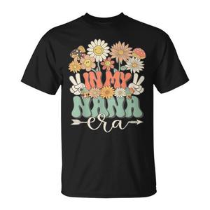 In My Nana Era Floral <b>Hippie</b> Groovy Retro Matching Family <b>T</b>-<b>Shirt</b> - Product Image 1