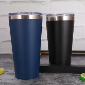 Diskon Besar Amazon 16Oz Desain Baru Dinding Ganda Terisolasi Mug Perjalanan dengan Tutup