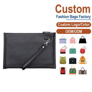 Cartera de Hombre de Cuero Negro de Grano Completo con Cierre de Cremallera - Diseño Antirrobo para un Lujo Discreto y una Presencia Refinada - Product Image 1