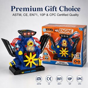 Kit de construction de modèle de moteur V6 éducatif STEM, 42 pièces, jouet mécanique DIY avec son et lumière <span class=keywords><strong>pour</strong></span> enfants - Product Image 5