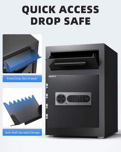 Coffre-fort de sécurité commercial de grande taille en acier allié, biométrique, à <span class=keywords><strong>empreinte</strong></span> digitale, triple verrouillage à 4 points, pour hôtels et banques - Product Image 2