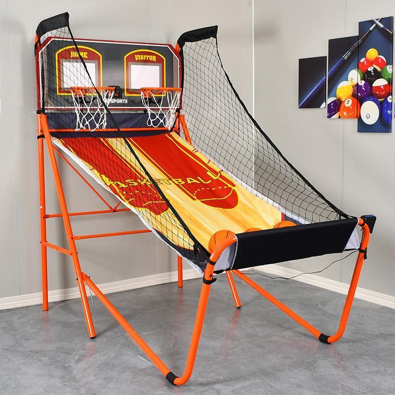 Luxury Type Double Scoring Shooting Machine Thick Reinforced Fast Assembly Folding Double Basketball Stand Basketball Machine