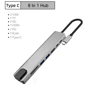 WISTAR USB Hub Type C Hub USB C Port Hub Aluminum USB-C Dock Type-C Hub Adapter