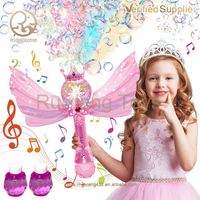 Baguette à bulles lumineuse LED, jouet pour filles, baguette magique de princesse, bâton à bulles amusant pour l'extérieur, bâton à bulles pour enfants avec lumière