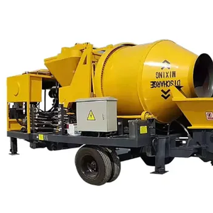 Misturador de Concreto Diesel Móvel com Bomba Preço/Misturador de Concreto Portátil Auto Carregável com Bomba para Construção - Product Image 1