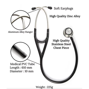 หูฟังแพทย์แบบสองหัว ยี่ห้อ China Icare Cardiology Manual ผลิตจากโลหะผสมสังกะสี ราคาดี - Product Image 6