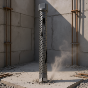 Foret diamanté à percussion à sec de 1 pouce de diamètre, profondeur de 9-1/2 pouces, filetage interne 5/8-11 pour le perçage de la maçonnerie et du béton - Product Image 2