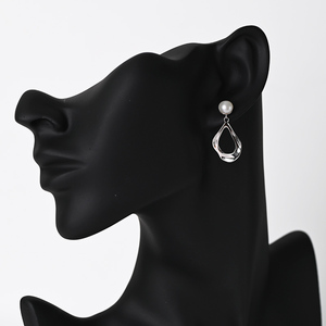 Boucles d'oreilles KAMMY en argent sterling 925, géométriques, tendance, irrégulières, torsadées, grandes, pendantes, minimalistes, pour un usage quotidien - Product Image 6