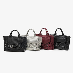 Sac bandoulière polyvalent en jean PU délavé style vintage, design <span class=keywords><strong>de</strong></span> niche, grande capacité, accrocheur, nouvelle collection 2025 - Product Image 1