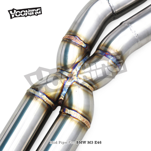Tubo medio de escape de acero inoxidable ODM para BMW M3 E46 2004-2006 tubo de escape deportivo de carreras con resonador - Product Image 4