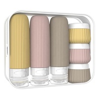 Kit de 16 flacons de voyage pour articles de toilette, flacons de voyage approuvés par la TSA, flacons de voyage en silicone réutilisables et étanches