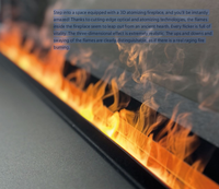 Cheminée électrique autoportante moderne pour la maison, avec effet de flamme atomisée et de brume simulée, meuble de chauffage pour la maison